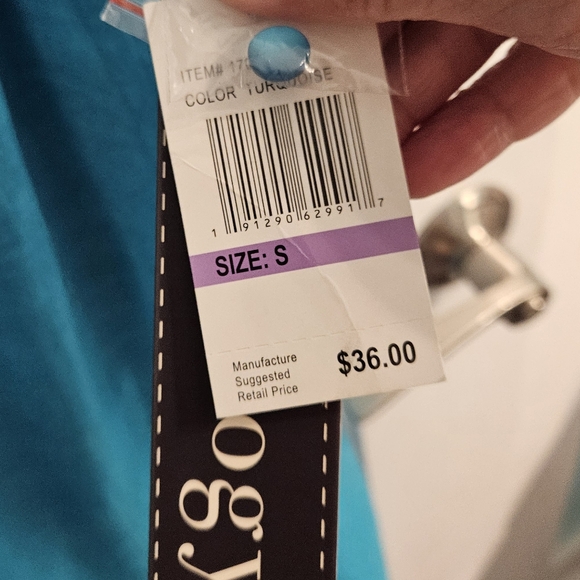 Luxology Boho Embroidered Turquoise Dress Women’s Size S - Picture 9 of 9